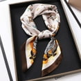 thumbnail image 2 of 70x70cm Small Square Scarf, High-end Letter Printed Silk Scarf, Women's Professional Scarf, Satin Headscarf, 2 of 6