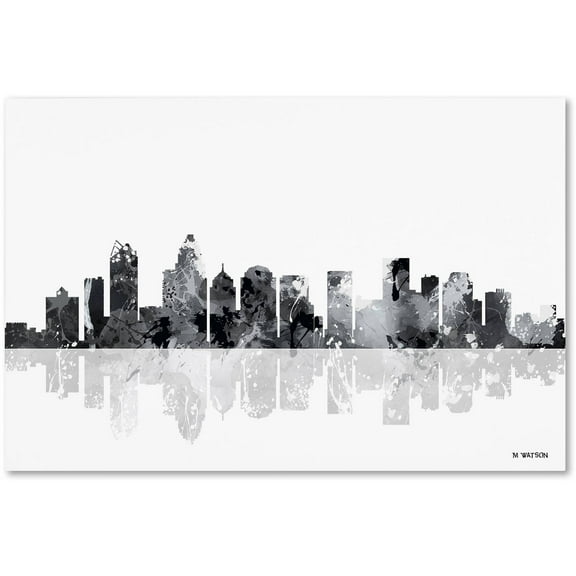 Trademark Fine Art "Charlotte NC Skyline BG-1" Canvas Art by Marlene Watson