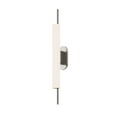 thumbnail image 2 of Lighting Piccolo Encore 1-light ADA Satin Nickel LED Outdoor Wall Sconce, White Shade, 2 of 2