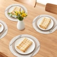 thumbnail image 2 of Farmhouse Placemats Set of 6 Round Placemats for Dining Table Decor Indoor Kitchen Table Mat Wide Lace 15x15inch, 2 of 2