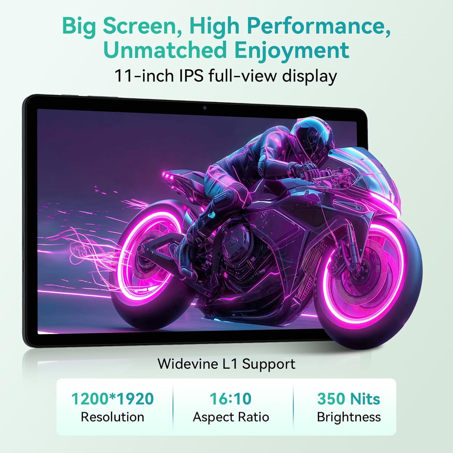 KINGRID Android Tablet, 11 inch Android 16 Tablet, 8000mAh, 24GB RAM 128GB ROM 2TB Expand FHD Touchscreen, 13MP+5MP Dual Camera, Octa-core Processor, Gemini AI, GPS, Widevine L1