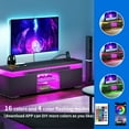 thumbnail image 3 of Dextrus LED TV Stand Entertainment Center with Power Outlets for 55/60/65 inch TVs, Black, 3 of 6