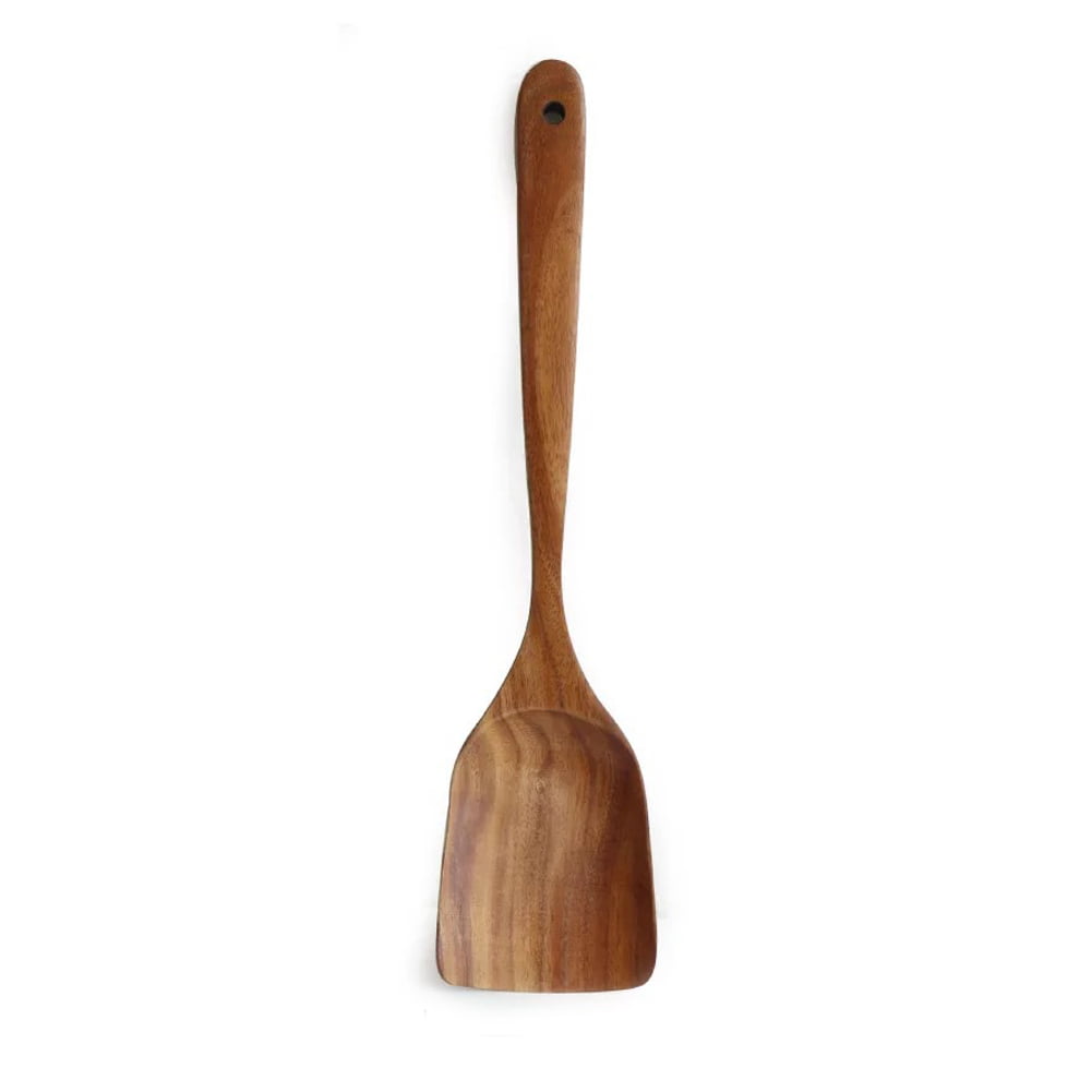 Details about   2Pc Bamboo Spoons Set Wooden Spatula Spoon Kitchen Cooking Utensils Turner Tools
