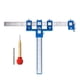 thumbnail image 2 of Plantilla de carpintería Baoblaze Localizador de perforaciones Herramienta de conjunto azul, 2 of 8