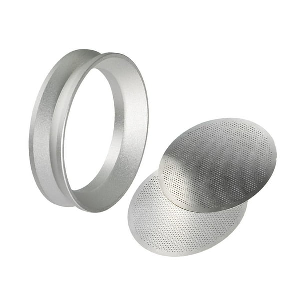Embudo dosificador magnético para café en polvo. Plata 53mm