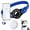 Deep Blue+White, variant on NexTone pet GPS tracker collar, global real-time tracking cat collar, Bluetooth 5.2 pet locator compatible with iOS and Android, long standby waterproof adjustable for cats and dogs