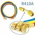 thumbnail image 5 of 2 Pcs R410a Adapter for Mini Split, 5/16" SAE Female Quick Couplers to 1/4" SAE Male Flare for HVAC System, 45 Degree Angled Charging Vacuum Adapter, 5 of 9