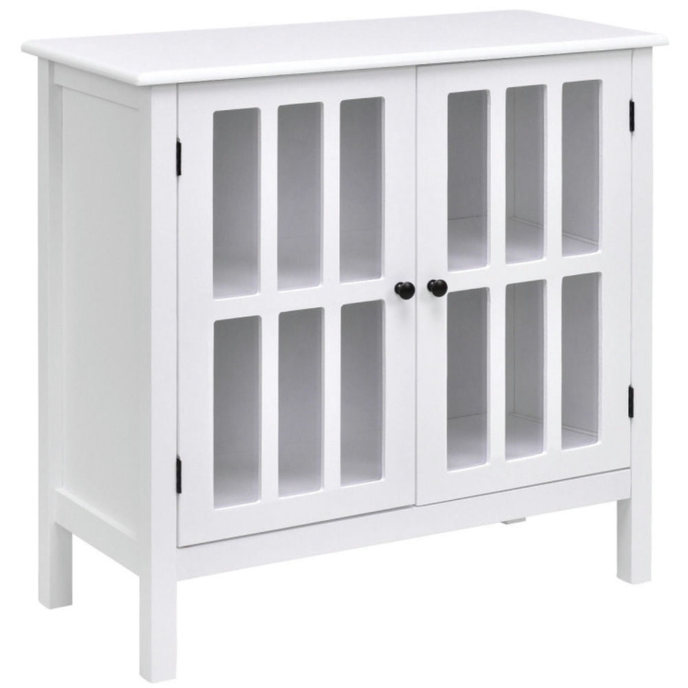Finihen Kitchen Storage Cabinet, Buffet Sideboard, Glass Door Sideboard Console Storage Buffet Cabinet, for Dining Room, Kitchen, Living Room, White Finihen Kitchen Storage Cabinet, Buffet Sideboard, Glass Door Sideboard Console Storage Buffet Cabinet, for Dining Room, Kitchen, Living Room, White