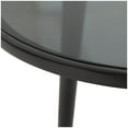 thumbnail image 4 of DecMode 15" x 22" Black Aluminum Tripod Legs Accent Table with Shaded Glass Top, 1-Piece, 4 of 7