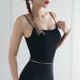 thumbnail image 1 of Sujetador deportivo sexy de alta elasticidad con tirantes finos plisados para el hombro, ropa interior deportiva con gran pecho y hermosa espalda, chaleco de yoga para mujer, 1 of 4