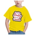thumbnail image 5 of Yindaity Girls Boys Summer Tops Trendy Short Sleeve T-Shirt Casual Crew Neck Daily Shirt for Kids Toddler Children Cute Graphic Print Tee Blouse (Yellow,18-24 Months), 5 of 6