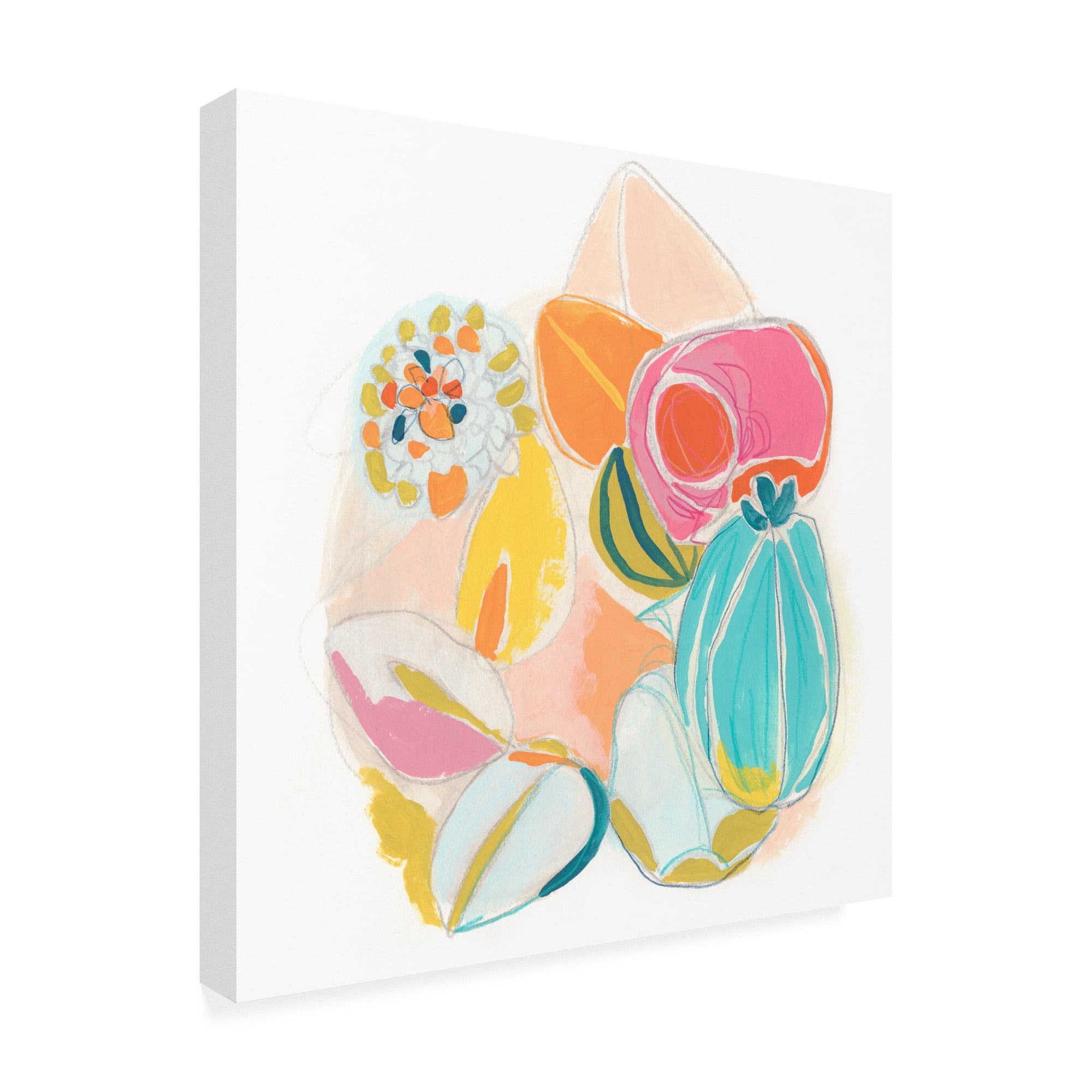 Trademark Fine Art 'Floral Vibe III' Canvas Art by June Erica Vess