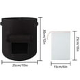 thumbnail image 2 of 2 Pack 5 Gallon Plant Grow Bags with Handles, Washable Fabric Pot, Durable Reusable Raised Garden Bed for Vegetable, Easy Move Planting Container for Potato, Carrot, Onion, Tomato（Black）, 2 of 7