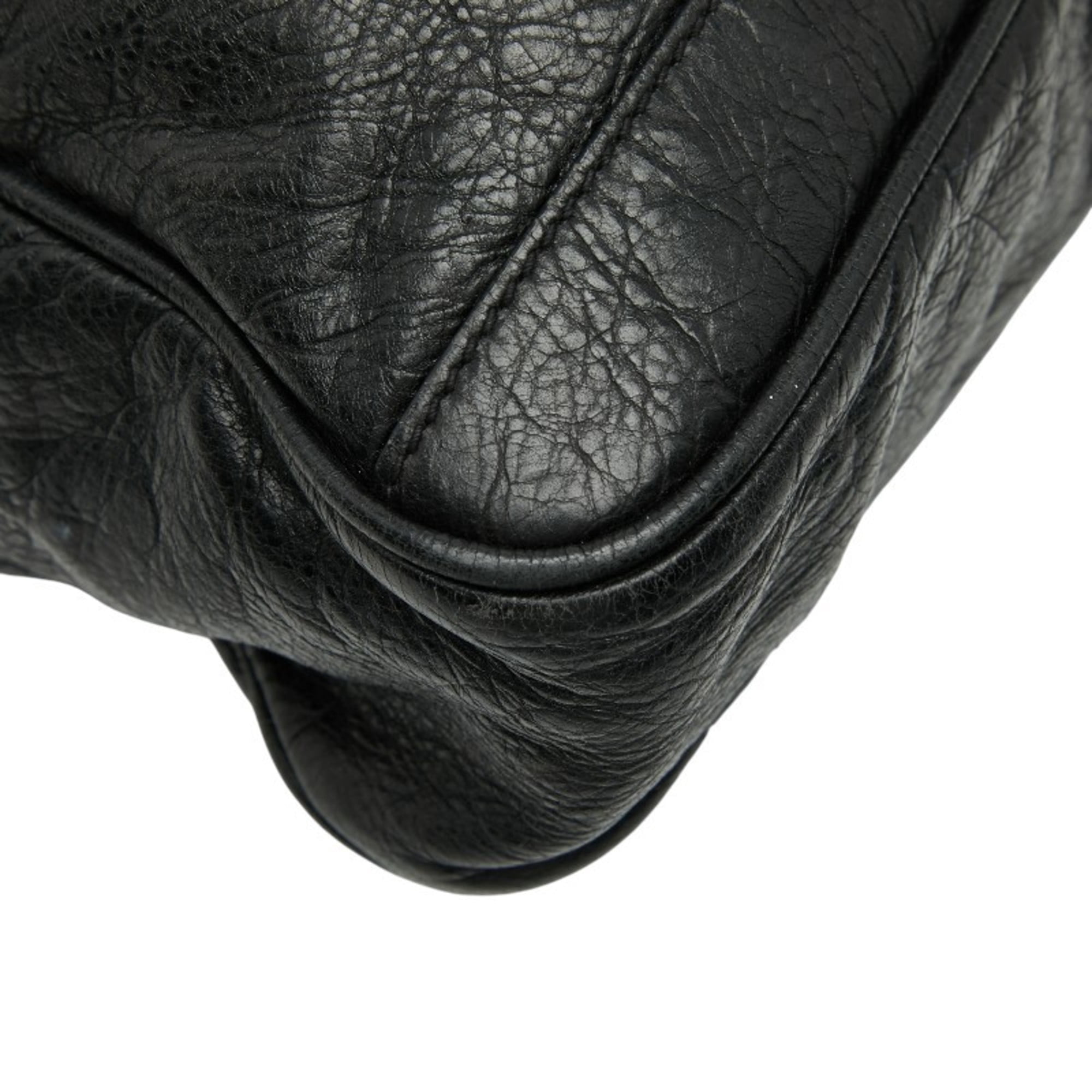 Pre-Owned Balenciaga Briefcase/Shoulder Bag, 2-Way, Black Leather, Men's, BALENCIAGA