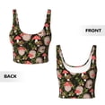 thumbnail image 6 of Rateoe Edgehog and Mushrooms Print Womens' Sports Bras Scoop Neck Sports Vest- Padded U Back Seamless High Impact Support, 6 of 7