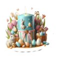 thumbnail image 3 of Vela 2d de Vela de Pascua ACRYLIC Craft Ornament Accent Accent Plate con base para Gabinete de fiesta estantería interior al aire libre, 3 of 8