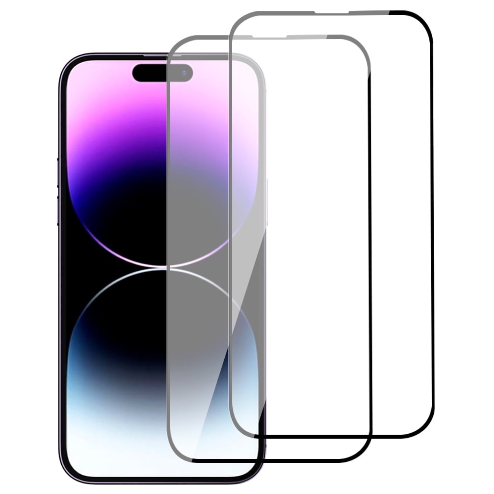 NIFFPD 2 Pack Screen Protector Designed for iPhone 14 Plus 6.7' Ultra HD Full Screen Tempered Glass, 9H Hardness, Scratch Resistant, Easy Install