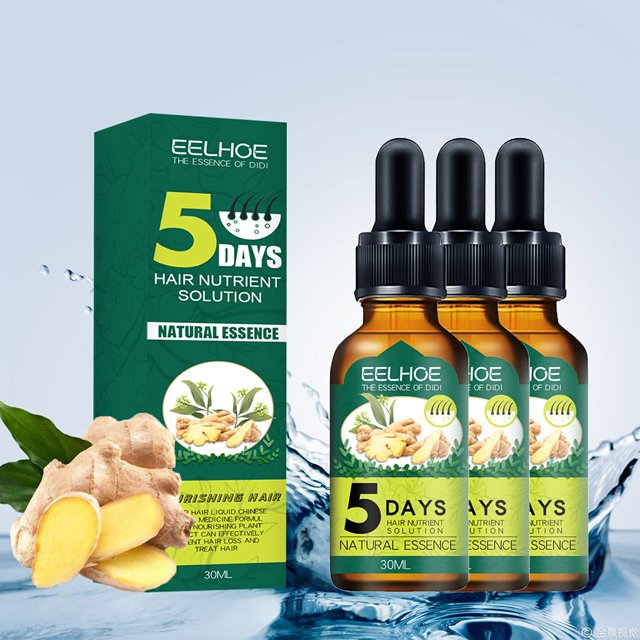 Aceite esencial de jengibre para el cabello anticaída serum tratamiento para la caída del cabello y adelgamiento promueve la regeneración del cabello unisex CAIXIN Jengibre cuidado del cabello aceite esencial