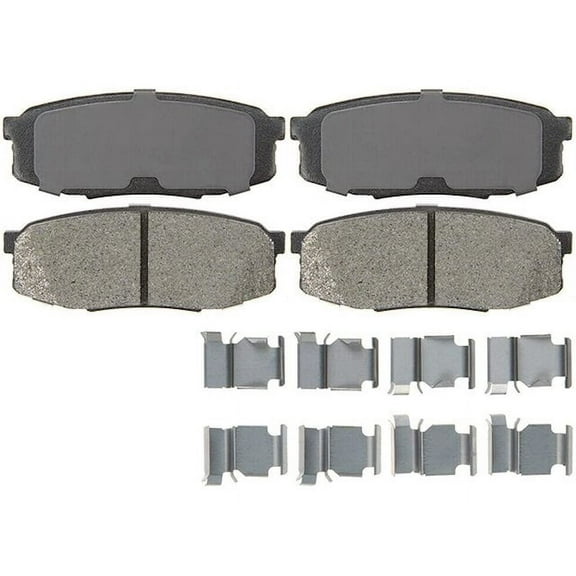 Rear Brake Pad Set - Compatible with 2008 - 2021 Toyota Sequoia 2009 2010 2011 2012 2013 2014 2015 2016 2017 2018 2019 2020