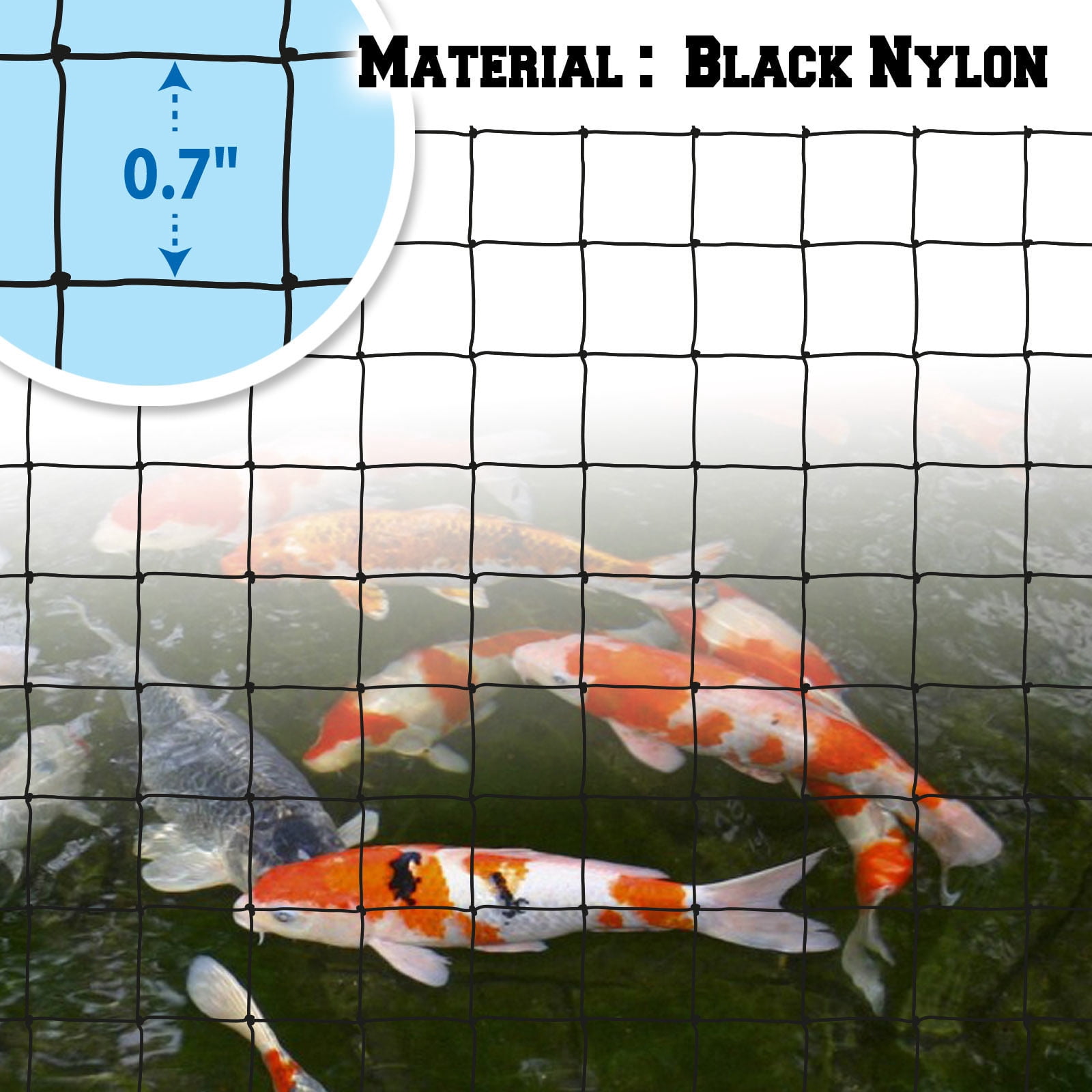 Sunrise 28'x45' Pool Netting Pond Protective Floating Net Mesh Cover, Black