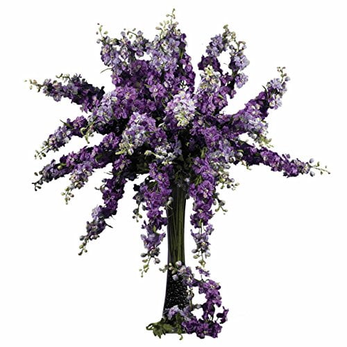 Nearly Natural 38,5 Pouces Tige Delphinium (Ensemble de 12)