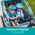 thumbnail image 2 of InStep Take 2 Folding Frame Outdoor Nylon Bike Trailer for Kids with Double Seat, Blue, 2 of 7