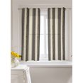 thumbnail image 3 of Boho Streiped Tier Curtains 45 Inch Length,Sheer Curtains for Bedroom Living Room Window Vintage Abstract Beige Vertical Stripes Small Half Window Kitchen Curtains & Drapes 27.5"x45" 2 Panels, 3 of 6