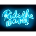 thumbnail image 3 of Carr, Hailey 14x12 Black Modern Framed Museum Art Print Titled - Neon Ride The Waves AB, 3 of 5