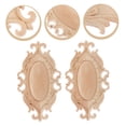 thumbnail image 4 of HINTRMENT 2Pcs Fine Polished Wood Applique Beige Decorative for Cabinet Design, 4 of 8