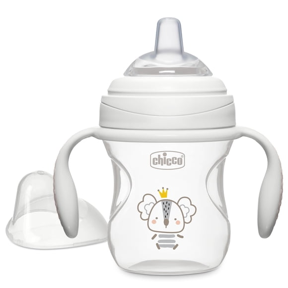Sippy Cup Chicco Transition, 200 ml, para bebés de más de 4 meses, color gris