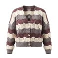 thumbnail image 5 of Women's Long Sleeve Cardigan Sweater,Cute Top Knit Colorful Patterned V Neck Button Outwear,Loose Fit,Fall Casual Daily Wear, 5 of 6