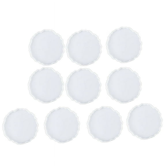 10 Pcs Silicone Coaster Resin Casting Making Mold,Coaster Epoxy Molds Craft DIY, Home Decoration