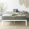 thumbnail image 3 of Mellow Rocky Base E Metal Platform Bed with Patented Wide Steel Slats, White, Twin, 3 of 10