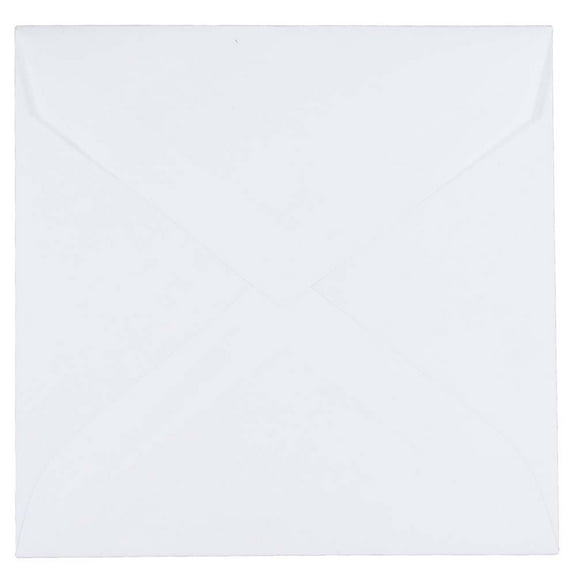 JAM Paper 5 3/4 x 5 3/4 Square Envelopes, White, 25/Pack