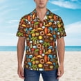 thumbnail image 4 of Goofa Cute Beach Dolphin Hawaiian Shirt for Men, Unisex Summer Beach Casual Short Sleeve Button Down Shirts,Aloha Tropical Floral print shirt-Large, 4 of 9