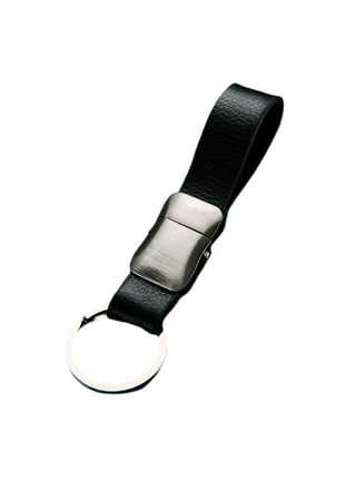 Men Leather Belt Loop Keychain Detachable Clips Belt Key Ring Key