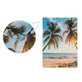 thumbnail image 2 of Retro Palm Tree Sunset Beach Garden Flag House Banner 28" x 40" Double Sided Outdoor Yard Decoration, 2 of 6