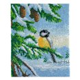 thumbnail image 1 of Rug Making Latch Hooking Kit | Winter Bird (58x85cm), 1 of 6