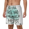 thumbnail image 2 of Uemuo Not All Who Wander Are Lost1 Pattern Mens Swim Trunks Quick Dry Board Shorts with Mesh Lining, Stretch Beach Shorts Quick Dry No-Chafing Board Shorts-Small, 2 of 9