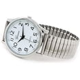 thumbnail image 3 of Silver Large Face Easy to Read Stretch Band Watch, 3 of 3