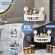 thumbnail image 5 of Shower Shelf - Load Capacity 10kg - Corner Suction Cup - 8.433cm - White 1pc, 5 of 5