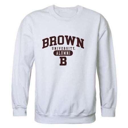 W Republic Brown University Bears Alumni Fleece Pullover Crewneck Sweatshirt  White - Extra Large