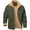 Army Green, variant on Men's Winter Thick Cotton Jacket Sherpa Lined Warm Trucker Casual Cargo Coat with Multi Pocket Black L