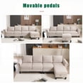 thumbnail image 6 of [Modern Linen Fabric L-shaped Sectional Sofa with Storage, 106*51.5*33''], 6 of 16