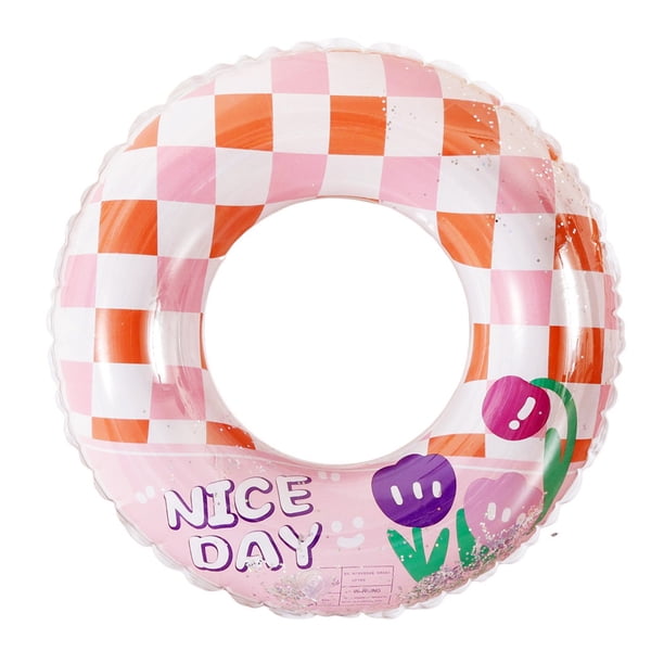 Flotadores de piscina, tubo, suave, resistente, estampado, anillo de natación para playa (100 con asa) Ehuebsd libre de BPA