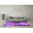 thumbnail image 3 of Ahgly Company Indoor Round Oriental Purple Industrial Area Rugs, 6' Round, 3 of 4