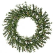 Angle View: Vickerman Holiday PVC Unlit Pine Christmas Wreath, 48" (Green)