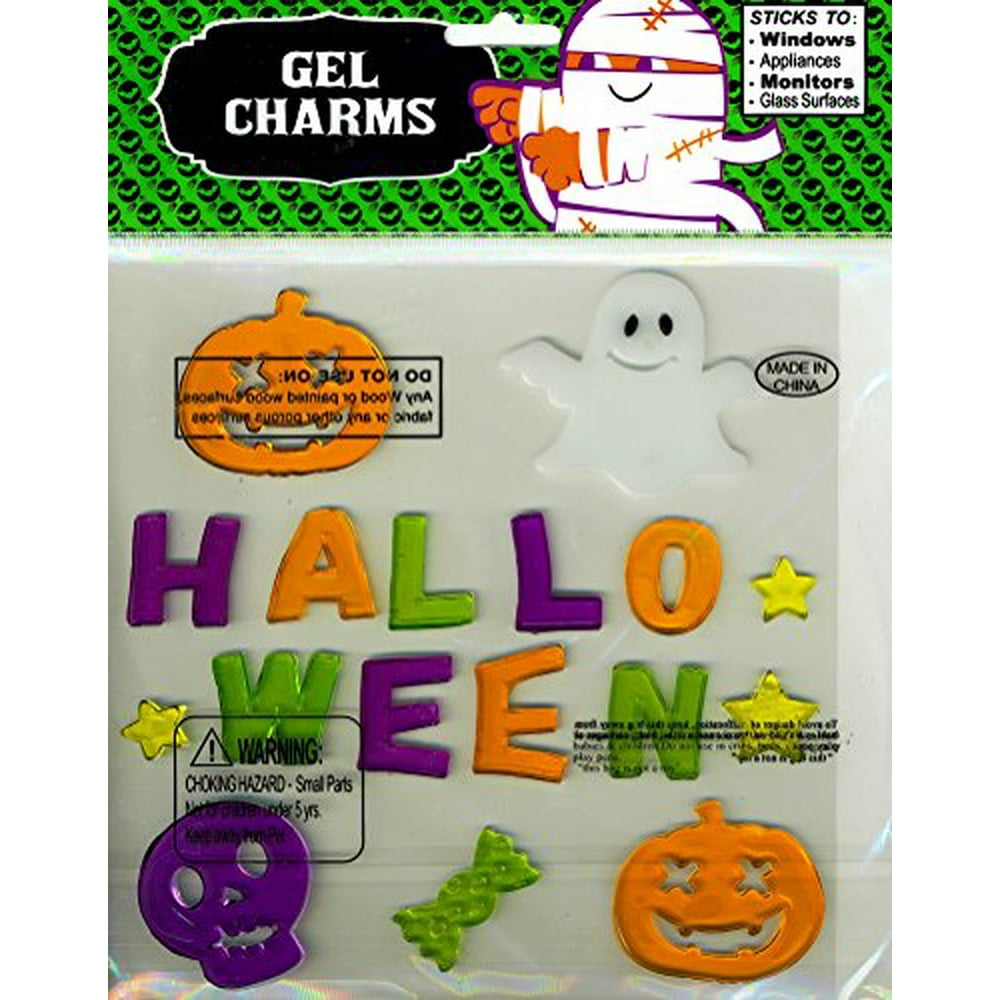 Multicolored Word Halloween  and Ghost Skull Jack O 