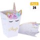 thumbnail image 1 of 24 Uds. Bolsas de bocadillos/palomitas de unicornio caja de dulces cajas de dulces para niños suministros de fiesta de cumpleaños, 1 of 4