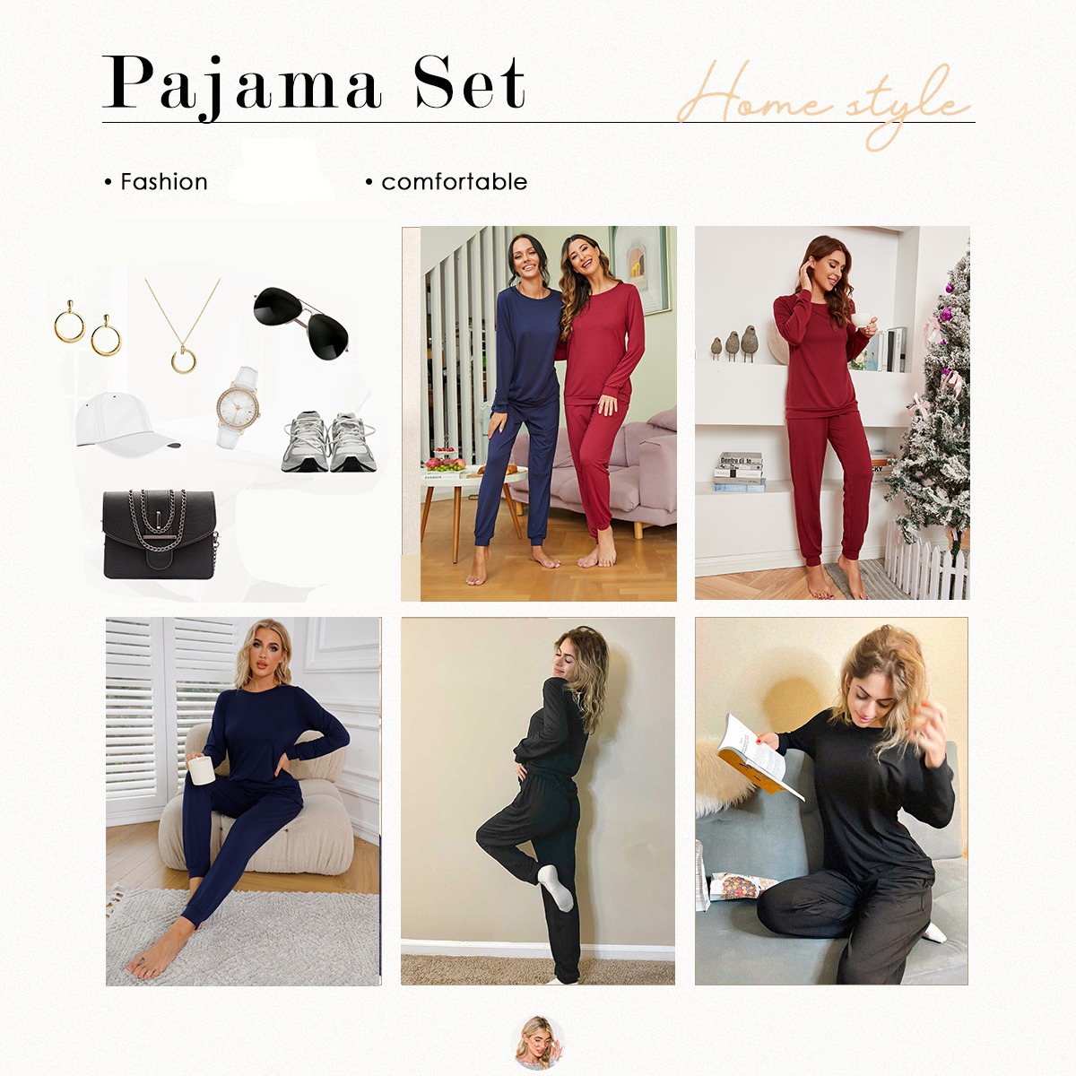 MINTREUS Women's Long Sleeve Pajama Set photo 6